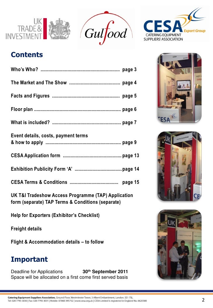 Gulfood 2012 Exhibitor List Pdf